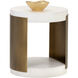 Cavette 21 X 19 inch White / Antique Brass Outdoor End Table